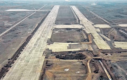 The greenfield airport is likely to be inaugurated in August or September this year, said Rajkot DM Arun Mahesh. Its runway length will be around 3,040 metre for B777-300EROR and B747-400 type aircraf