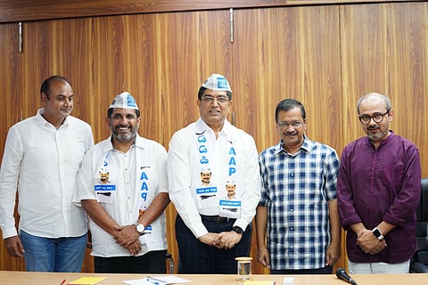 B Bhaskar Rao, who was serving as the Additional Director General of Police (Railways), had resigned from the service in September last year. (Photo | https://twitter.com/AamAadmiParty)