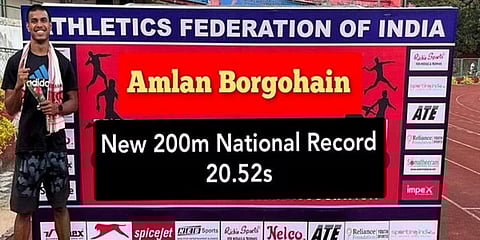 Sprinter Amlan Borgohain (Photo | SAI Media)