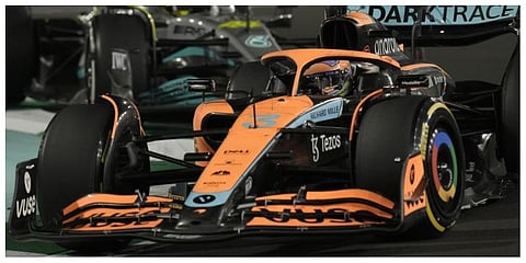 Mclaren driver Daniel Ricciardo of Australia steers his car during  the Formula One Grand Prix it in Jiddah, Saudi Arabia. (File photo)