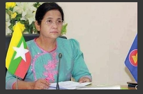 Deputy Governor of Myanmar's Central Bank than than swe. ( Photo | Twitter,@RadioFreeAsia)