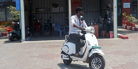The e-bike rental facility at Tiruchy railway station | MK Ashok Kumar