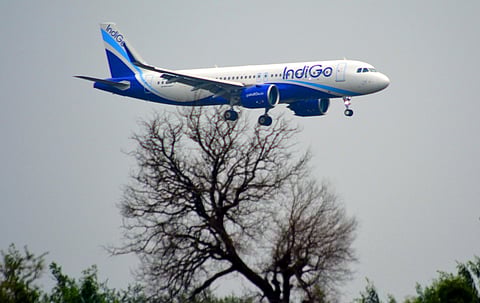 IndiGo flight in the sky 