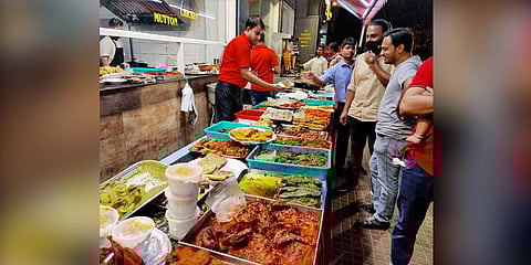 Stalls selling Iftar food during Ramzan at MM Road.