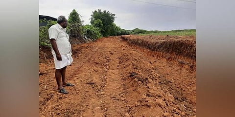 Water channel becomes road in Coimbatore district village, farmers blame encroachers