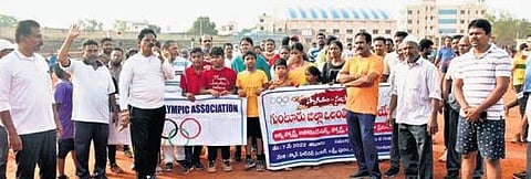 Parents, and athletes have been staging protests at BR Stadium . ( Photo | EPS)