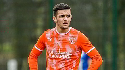 English soccer player Jake Daniels. ( Photo | Twitter, @BlackpoolFC)