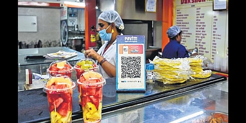 QR code payment facility at a food outlet in Tiruchy station | M K Ashok Kumar