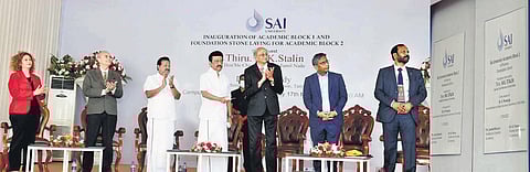 Apart from the chief minister, Higher Education Minister K Ponmudy, MSME minister TM Anbarasan, and Kancheepuram Collector Rahul Nath were at the event | Express