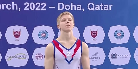Russian gymnast Ivan Kuliak. (Photo | YouTube screengrab)