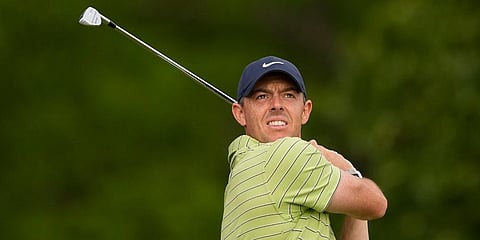 Rory McIlroy watches his tee shot on the 11th hole during the first round of the PGA Championship golf tournament in Tulsa, Okla. (Photo | AP)