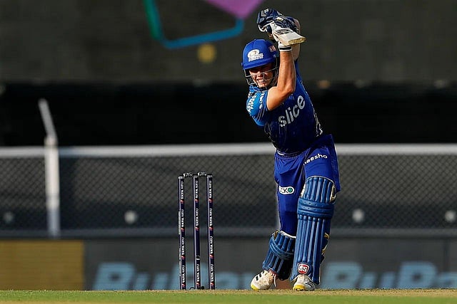 Dewald Brevis (MUMBAI INDIANS): The uncapped South African batsman made his presence felt with knocks to remember for wooden-spooners Mumbai Indians.  The 19-year-old scored 161 runs in seven matches for five-time champions Mumbai who brought the U19 World Cup star for USD 389,610. (Photo| Twitter)