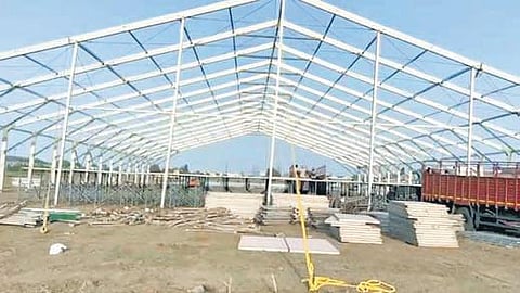 The venue of Mahanadu at Manduvavari Palem in Prakasam district | express