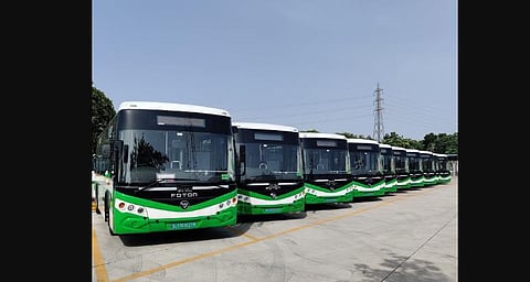 E-buses image for representational purpose. (Photo | Twitter)