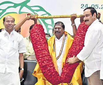 PMK honours GK Mani for being at party's helm of affairs for 25 years