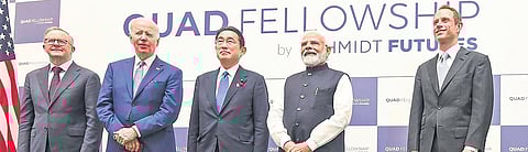 PM Narendra Modi  with Australian PM Anthony Albanese, US President Joe Biden and Japan PM Fumio Kishida in Tokyo | AP