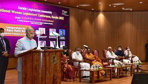 President Ram Nath Kovind inaugurating the 'National Women Legislators’ Conference, Kerala – 2022' at the state Legislative Assembly in Thiruvananthapuram on May 26, 2022.