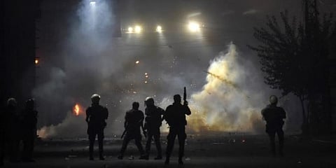 Pakistan police fire teargas shell at protestors. Image used for representational purpose only. (File Photo | AFP)