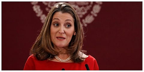 Canadian Deputy Prime Minister and Finance Minister Chrystia Freeland (Photo | AP)