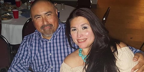 Texas school massacre victim Irma Garcia (R) with her husband Joe. (Photo| Twitter)