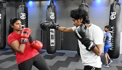 A training session in Thiruvananthapuram. (Photo |Vincent Pulickal)