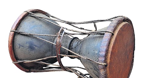 Dudi, a traditional drum of the Kodavas, made of metal base and animal hide. Image meant for representational purpose only.