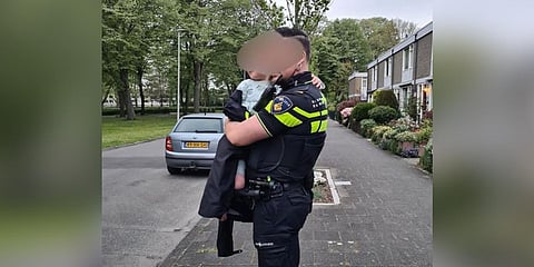 A police patrol team found the abandoned car and called the registered owner of the car. (Photo | Instagram/ politie_utrechtnoord)