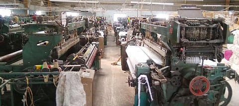 Machines in Sircilla Textile Park.