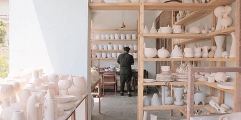 Aman Khanna inside his Claymen Studio (Photo| Special Arrangement)