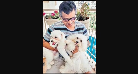 Laxmikanth Pudu  along woth his pets. ( Photo | EPS)