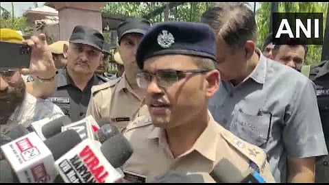 SP Karnal briefing the media about the incident on Thursday. (Photo | ANI Twitter)