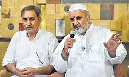 Kashmiri Pandits address the media in Bengaluru onThursday | ASHISHKRISHNA HP