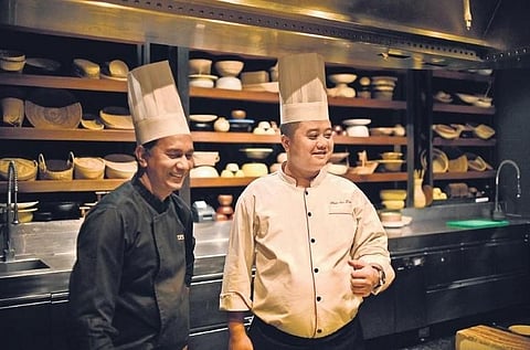 Chef Krishna Rana (L)with chef Yozuo Han. ( Photo | EPS)