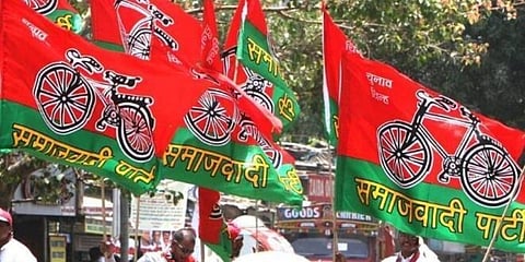 Samajwadi Party Flags (Photo | PTI)