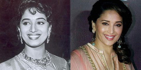 Bollywood actress Madhuri Dixit over the years. (File Photo | EPS and PTI)