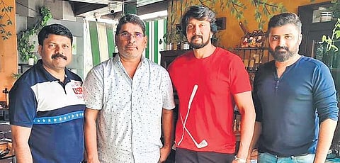 Manjunath Gowda, Kiran, Sudeep, and Anup Bhandari