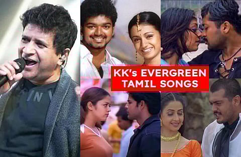 Well-known singer Krishnakumar Kunnath, popularly known as KK, died in Kolkata on Tuesday night. The versatile singer has rendered some of the biggest hits in Kollywood. Check out the evergreen Tamil songs of KK.
