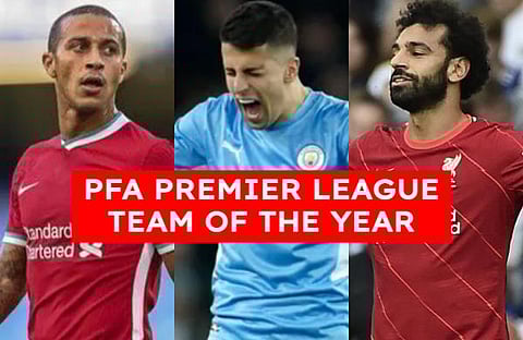 Six Liverpool players have been named in the PFA Premier League Team of the Year for the 2021-22 season. Check out the list of players who made it to the Top XI. (Photo | AP)