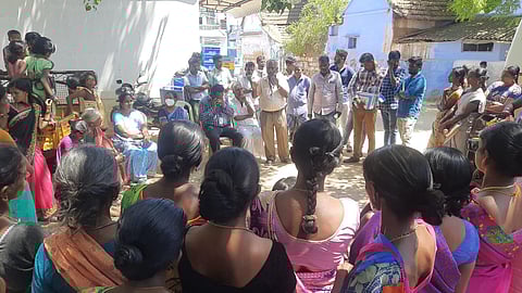 Health officials conducting dengue awareness campaign in Kasinathapuram village and providing medical aid to the residents