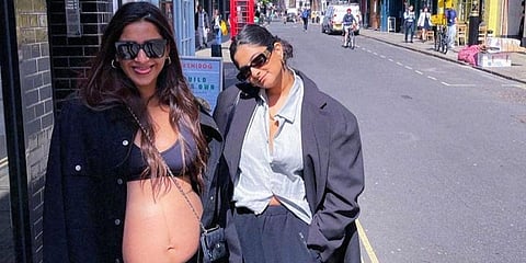 Sonam Kapoor (L) and Rhea Kapoor in London. (Photo| Instagram)
