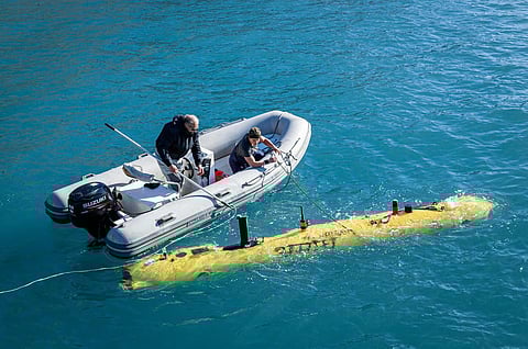 The underwater drone developed by Larsen & Toubro (Photo | Twitter/@strategic_front)