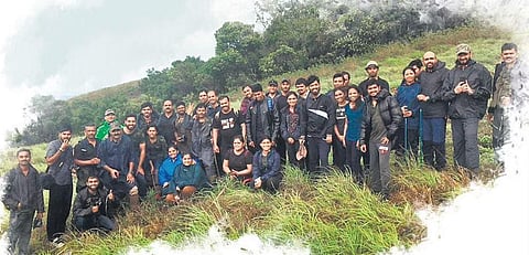 Participants during a nature awareness trek organised by the Coorg Wildlife Society