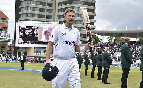 England's Joe Root leaves the pitch 163 not out at the end of play during the third day of the second test match between England and New Zealand at Trent Bridge. (Photo | AP)