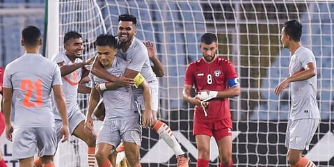 Indian men's football team (Photo | AIFF Twitter)