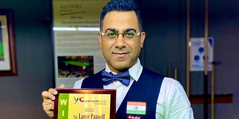 World billiards champion Sourav Kothari (Photo | Sourav Kothari Twitter)