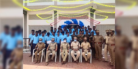 Kanniyakumari district SP Hari Kiran Prasad along with wards of fishermen underwent training in Kanniyakumari