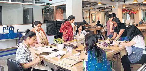 A workshop conducted by India Printmaker House.