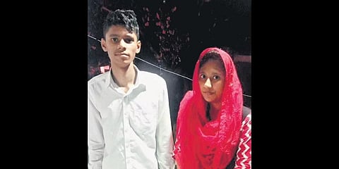 Kerala SSLC topper Ashad Hasim with sister sister Falak Bano, who scored A+ in five subjects.