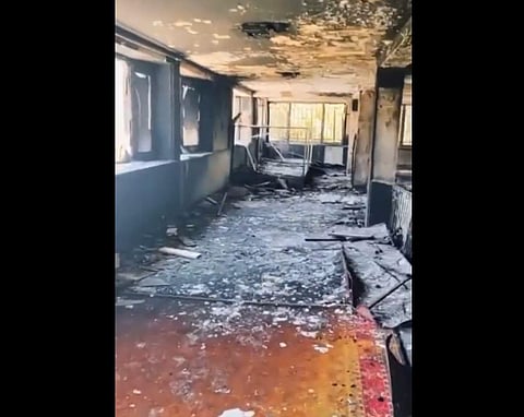 A screengrab from the June 18 attack on a Sikh Gurdwara in Kabul, Afghanistan. (Photo | Harsimrat Kaur Badal Twitter)