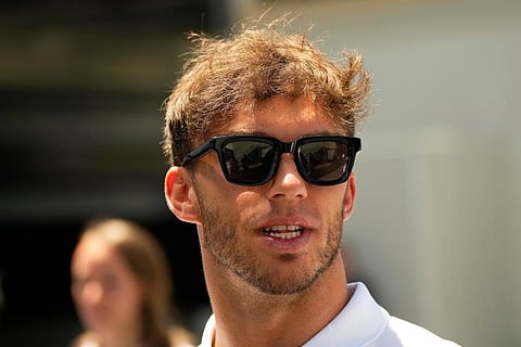 AlphaTauri driver Pierre Gasly of France arrives prior to the third free practice at the Baku circuit, in Baku, Azerbaijan. (Photo | AP)